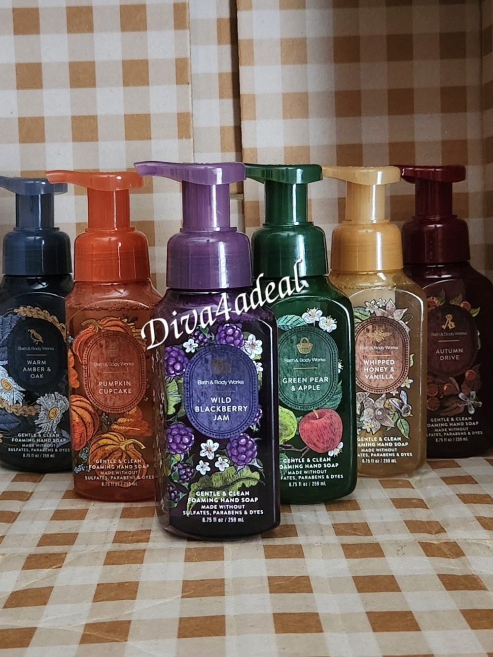 6X Bath & Body Works Fall Edition 8.75 FL OZ Foam Hand Soap Bundle